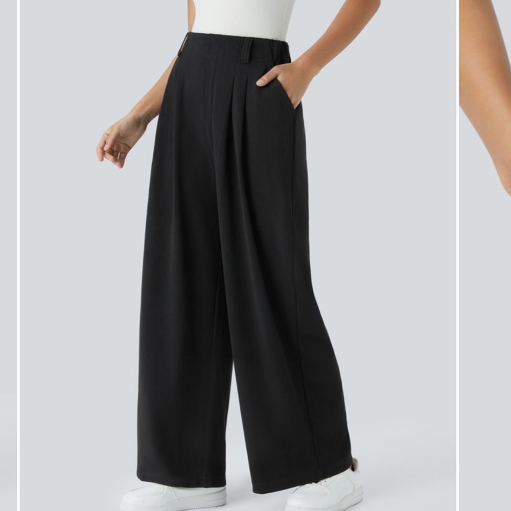 Halara Flex™ High Waisted Side Pocket Wide Leg Waffle Work Pants